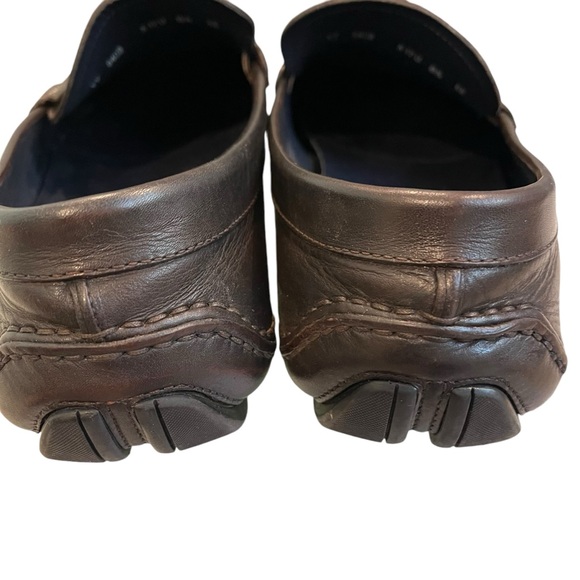 SALVATORE FERRAGAMO Plum Leather Driving Shoes Sz 8.5 EE, RETAIL $560 - Picture 11 of 14